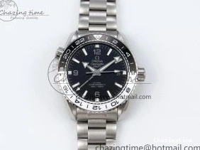 0105 Planet Ocean 600M ‘Tai Chi’ GMT 43.5mm VSF 1:1 Best Edition Black White Ceramic Bezel and Dial on SS Bracelet A8906 Super Clone Durable 7732